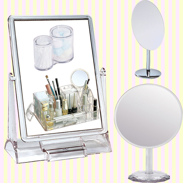 Transparent Rec Makeup Mirror(L)