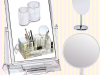 Transparent Rec Makeup Mirror(L)