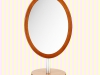 Wooden oval makeup mirror(M)