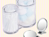 Transparent Round Cotton ball & Swab Holder 원형 솜통 면봉통