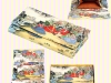 Korean Folk Art Tri-fold Long Wallet 한국 민속 3단 장지갑