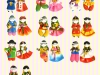 Korean Traditional Couple Figure Colormix Fridge Magnets(10pairs) 칼라믹스 커플 냉장고자석(10쌍묶음)
