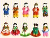 Korean Traditional Figure Colormix Fridge Magnets(10pcs) 칼라믹스 싱글 냉장고자석(10개묶음)