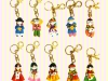 Korean Traditional Figure Key Rings(10pcs) 칼라믹스 열쇠고리(10개묶음)