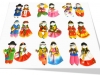 Korean Traditional Couple Figure Colormix Fridge Magnets(10pairs) 칼라믹스 커플 냉장고자석(10쌍묶음)