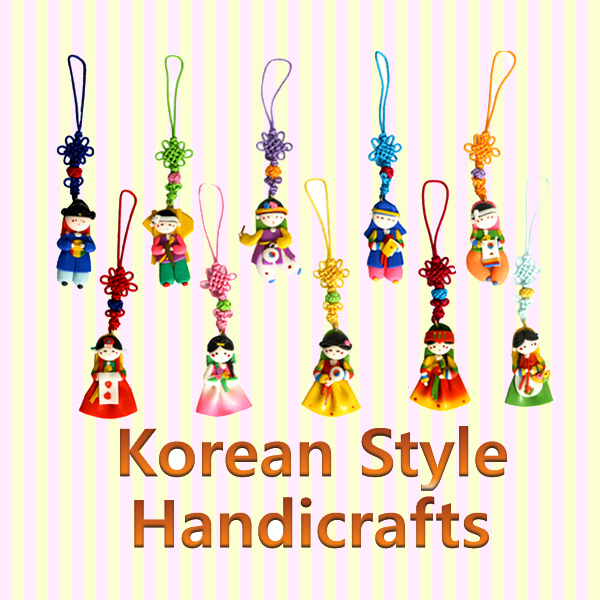 Korean Folk Figure Colormix Phone Strings(10pcs) 칼라믹스 핸드폰줄(10개묶음)