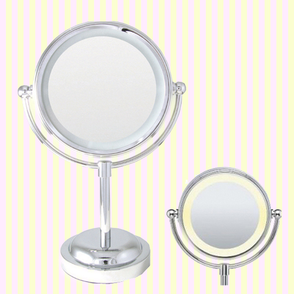 LED lighted makeup mirror with magnifier(M) Led 라이트 원형 탁상거울(중)