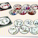 Korean Traditional Artwork Coaster(1set)/Korean souvenir gifts 한국 민속 코스타셋