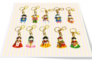 Korean Traditional Figure Key Rings(10pcs) 칼라믹스 열쇠고리(10개묶음)