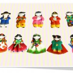 Korean Traditional Figure Colormix Fridge Magnets(10pcs)/Korean souvenir gifts 칼라믹스 싱글 냉장고자석(10개묶음)