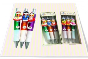 Korean folk figure colormix ball point pens(3pcs) 칼라믹스 볼펜(3개묶음)