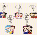 Korean Traditional Metal Couple Key Rings(5pcs) 한국 민속 메탈 커플 열쇠고리(5개묶음)