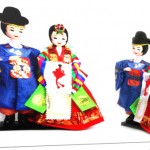 Korean traditional figure wedding couple doll