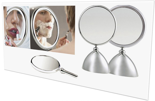 Henings Shiny Beauty Makeup Mirror(M) with 2x magnifier 헤닝스 뷰티 거울(중)