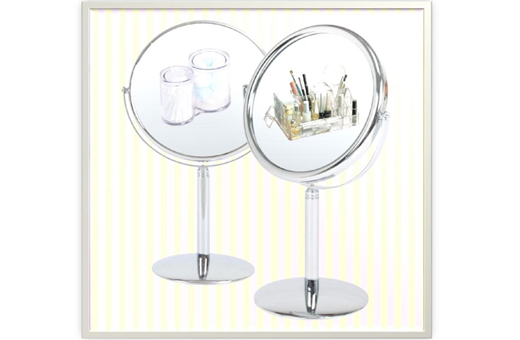 Shiny Two-sided Round Makeup Mirror(L) with 2x magnifier 샤이니 양면거울(대)