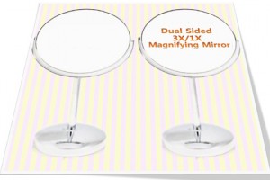 Shiny Double Sided Magnifying Mirror(M/1X/3X)  샤인 양면 탁상거울(중/3배 확대경 겸용)