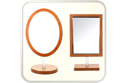 Henings Wooden Oval Makeup Mirror(M) 헤닝스 우드 타원거울(중)