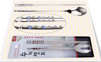 Blue/Red plum blossom Spoon & Chopstick Set 청매화/홍매화 숟가락 수저 젓가락셋