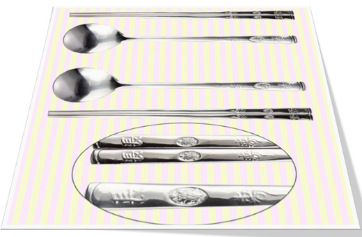 Longevity Turtle spoon & chopsticks set (2 pairs)  장수거북 숟가락 젓가락셋(2쌍)