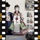 Korean Figure Wedding Couple Doll in traditional costume 한국 전통 신랑.신부 쌍인형