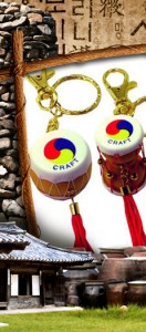 Korean Traditional Miniature Drum Key Ring(10pcs) 한국 전통 장구+북 열쇠고리(10개묶음)