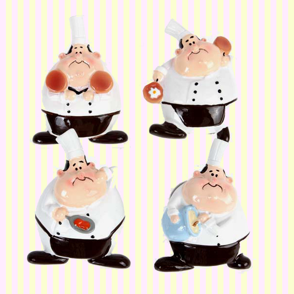Fat Chef Fridge Magnets (4pcs) 뚱보 주방장 냉장고자석(4개묶음)