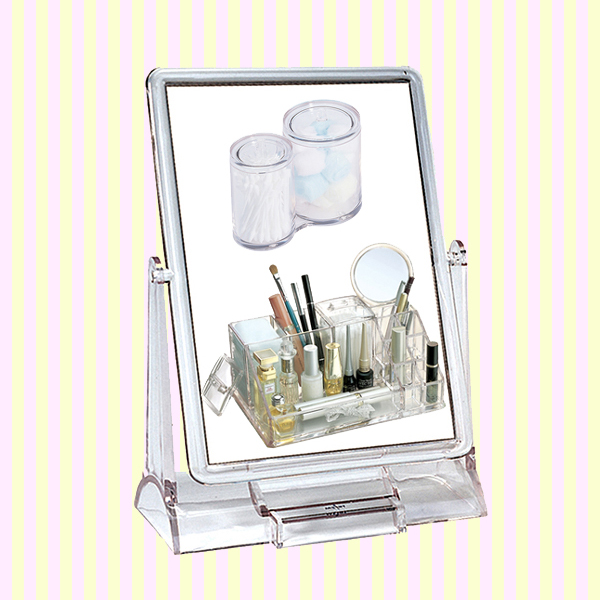 Transparent Rectangular Makeup Mirror(Big Size) 투명 사각거울(빅사이즈)