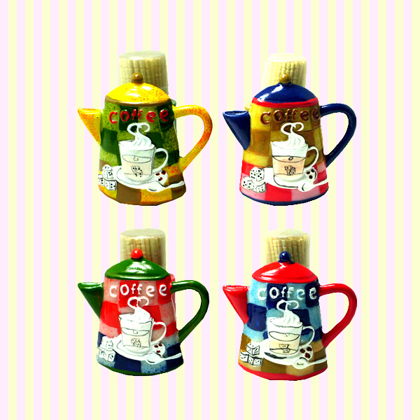 Coffee Pot Toothpick Holder(4pcs) 커피포트 주방장 요지통(4개묶음)