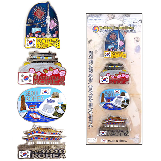 Charming and high quality fridge magnets with design of Korea tourist attractions.  