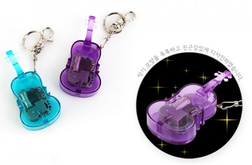 Violin shaped mechanical music box key ring, Orgel, Portable Orgel, 뮤직 바이올린 오르골 열쇠고리